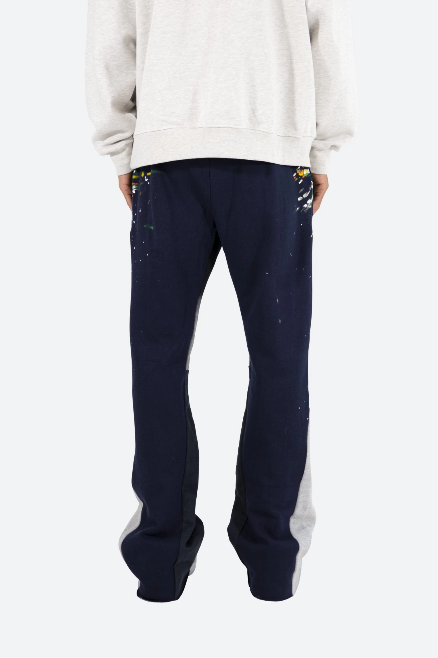 Contrast Bootcut Sweatpants - Navy 8 Contrast Bootcut Sweatpants - Navy - Image 6