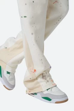 Contrast Bootcut Sweatpants - Off White -clothing Contrast Bootcut Sweatpants Off White 8