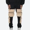 Contrast Cargo Pants - Black/Natural -clothing Contrast Cargo Pants BlackNatural