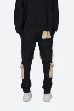 Contrast Cargo Pants - Black/Natural -clothing Contrast Cargo Pants BlackNatural 5