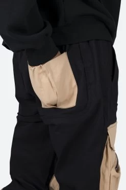 Contrast Cargo Pants - Black/Natural -clothing Contrast Cargo Pants BlackNatural 7