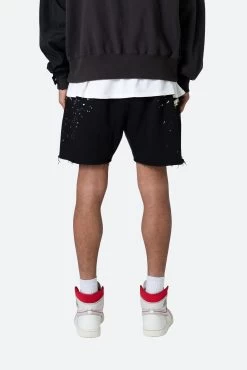 Contrast Paneled Sweatshorts - Black -clothing Contrast Paneled Sweatshorts Black 5
