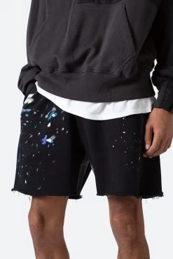 Contrast Paneled Sweatshorts - Black -clothing Contrast Paneled Sweatshorts Black 7