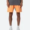 Contrast Paneled Sweatshorts - Orange