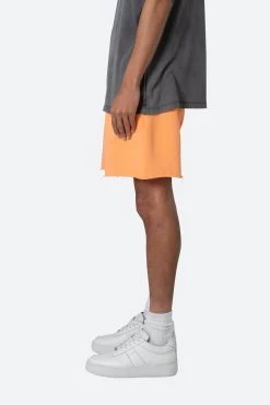 Contrast Paneled Sweatshorts - Orange -clothing Contrast Paneled Sweatshorts Orange 5