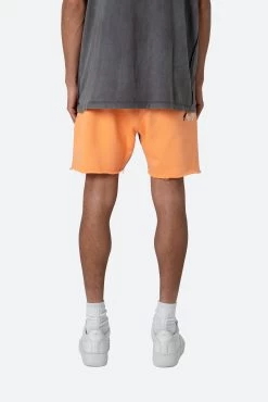 Contrast Paneled Sweatshorts - Orange -clothing Contrast Paneled Sweatshorts Orange 6