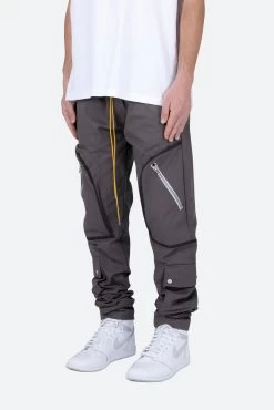 Contrast Taped Cargo Pants - Charcoal Grey 12 Contrast Taped Cargo Pants - Charcoal Grey -clothing Contrast Taped Cargo Pants Charcoal Grey 3