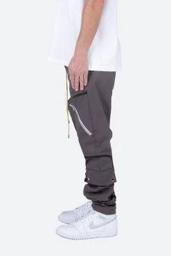 Contrast Taped Cargo Pants - Charcoal Grey 13 Contrast Taped Cargo Pants - Charcoal Grey -clothing Contrast Taped Cargo Pants Charcoal Grey 4