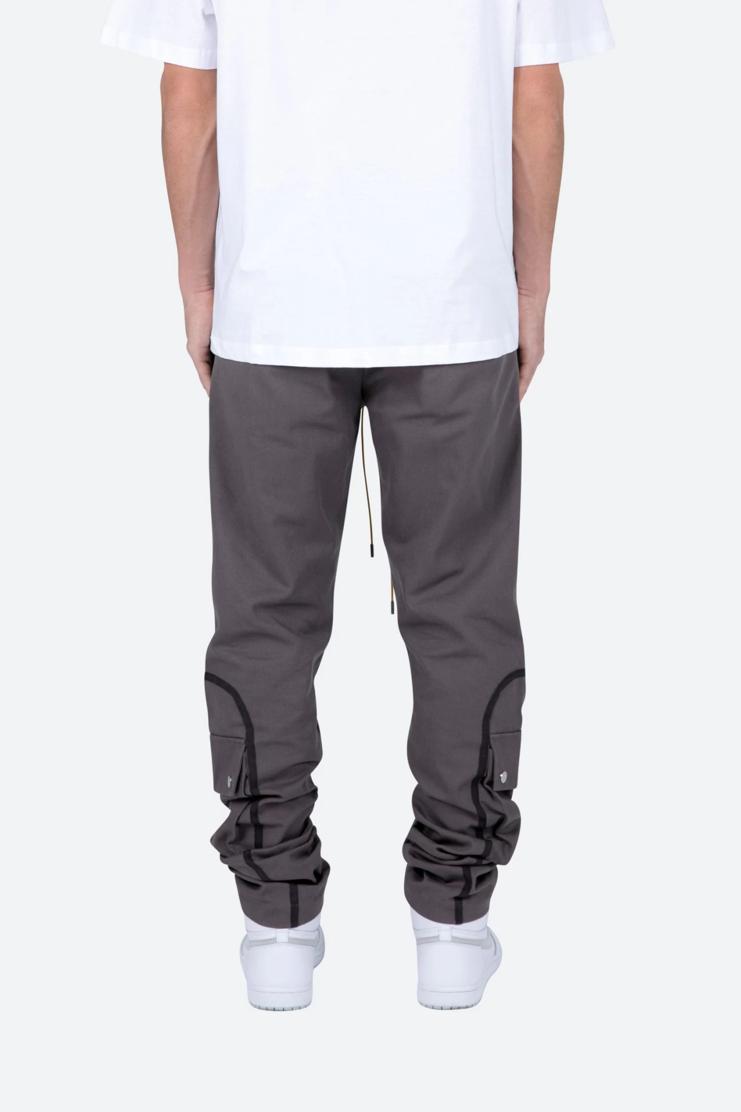 Contrast Taped Cargo Pants - Charcoal Grey 7 Contrast Taped Cargo Pants - Charcoal Grey - Image 5