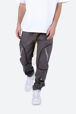 Contrast Taped Cargo Pants - Charcoal Grey 15 Contrast Taped Cargo Pants - Charcoal Grey -clothing Contrast Taped Cargo Pants Charcoal Grey 6
