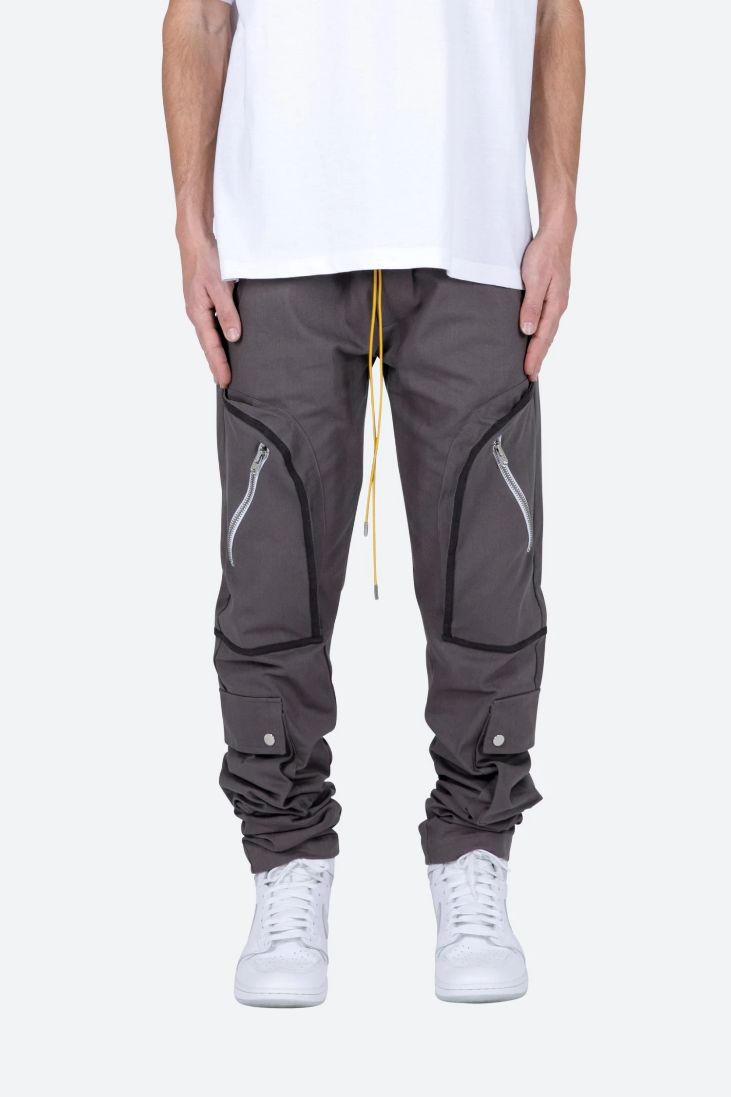 Contrast Taped Cargo Pants - Charcoal Grey 3 Contrast Taped Cargo Pants - Charcoal Grey
