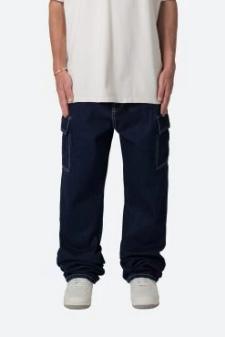 Contrast Ultra Baggy Denim - Blue -clothing Contrast Ultra Baggy Denim Blue 3