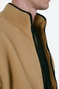 Contrast Zip Up Jacket - Brown -clothing Contrast Zip Up Jacket Brown 7