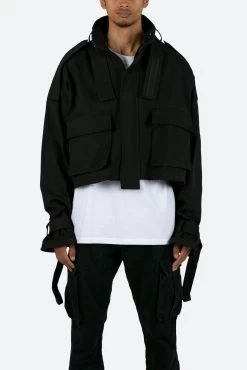 Cropped M65 Jacket - Black -clothing Cropped M65 Jacket Black 3