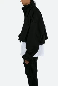 Cropped M65 Jacket - Black -clothing Cropped M65 Jacket Black 5