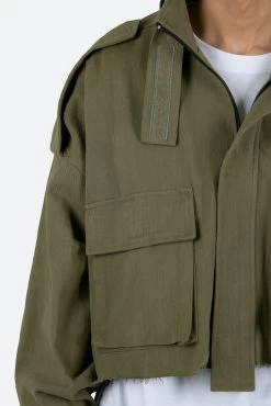 Cropped M65 Jacket - Olive -clothing Cropped M65 Jacket Olive 7