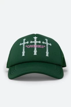 Crosses Trucker Cap - Forest Green