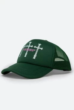 Crosses Trucker Cap - Forest Green -clothing Crosses Trucker Cap Forest Green 3