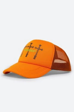 Crosses Trucker Cap - Orange -clothing Crosses Trucker Cap Orange 3