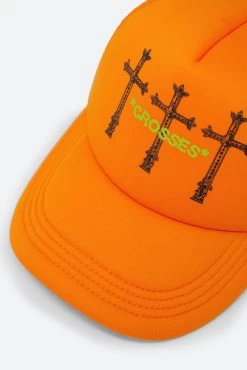 Crosses Trucker Cap - Orange -clothing Crosses Trucker Cap Orange 4