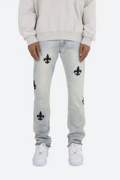 D112 Fleur Straight Denim - Blue