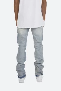 D184 Skeleton Straight Denim - Blue/White -clothing D184 Skeleton Straight Denim BlueWhite 5