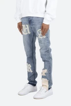 D198 War Straight Denim - Blue/White 14 D198 War Straight Denim - Blue/White -clothing D198 War Straight Denim BlueWhite 4