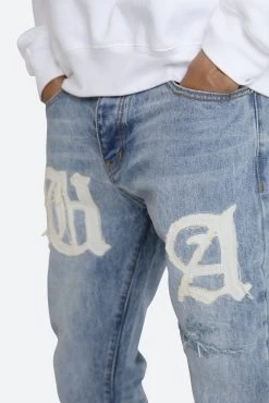 D198 War Straight Denim - Blue/White 19 D198 War Straight Denim - Blue/White -clothing D198 War Straight Denim BlueWhite 9