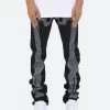 D249 Skeleton Straight Denim - Black/White -clothing D249 Skeleton Straight Denim BlackWhite