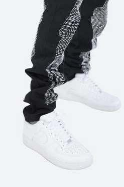 D249 Skeleton Straight Denim - Black/White -clothing D249 Skeleton Straight Denim BlackWhite 7