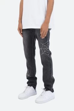 D278 Spider Straight Denim - Black -clothing D278 Spider Straight Denim Black 3