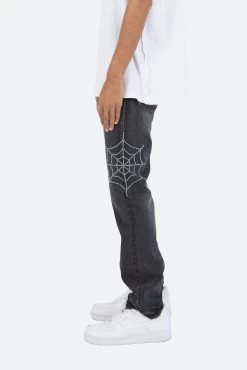 D278 Spider Straight Denim - Black -clothing D278 Spider Straight Denim Black 4