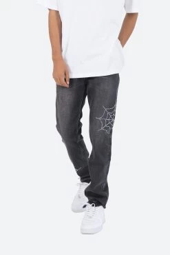 D278 Spider Straight Denim - Black -clothing D278 Spider Straight Denim Black 6