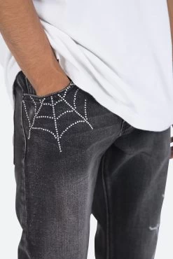 D278 Spider Straight Denim - Black -clothing D278 Spider Straight Denim Black 7