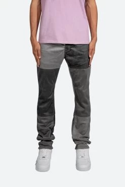 D354 Patchwork Straight Denim - Black