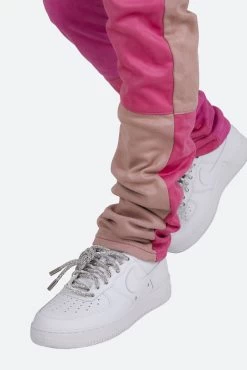 D354 Patchwork Straight Denim - Pink 21 D354 Patchwork Straight Denim - Pink -clothing D354 Patchwork Straight Denim Pink 10