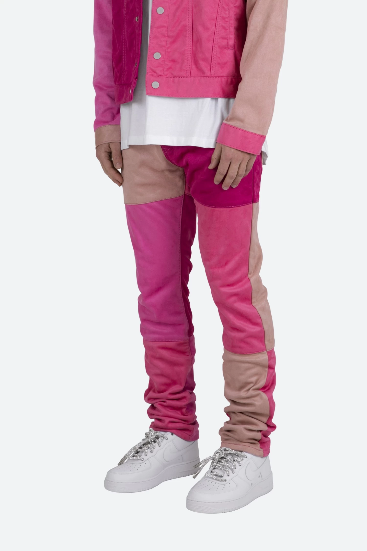 D354 Patchwork Straight Denim - Pink 6 D354 Patchwork Straight Denim - Pink - Image 4