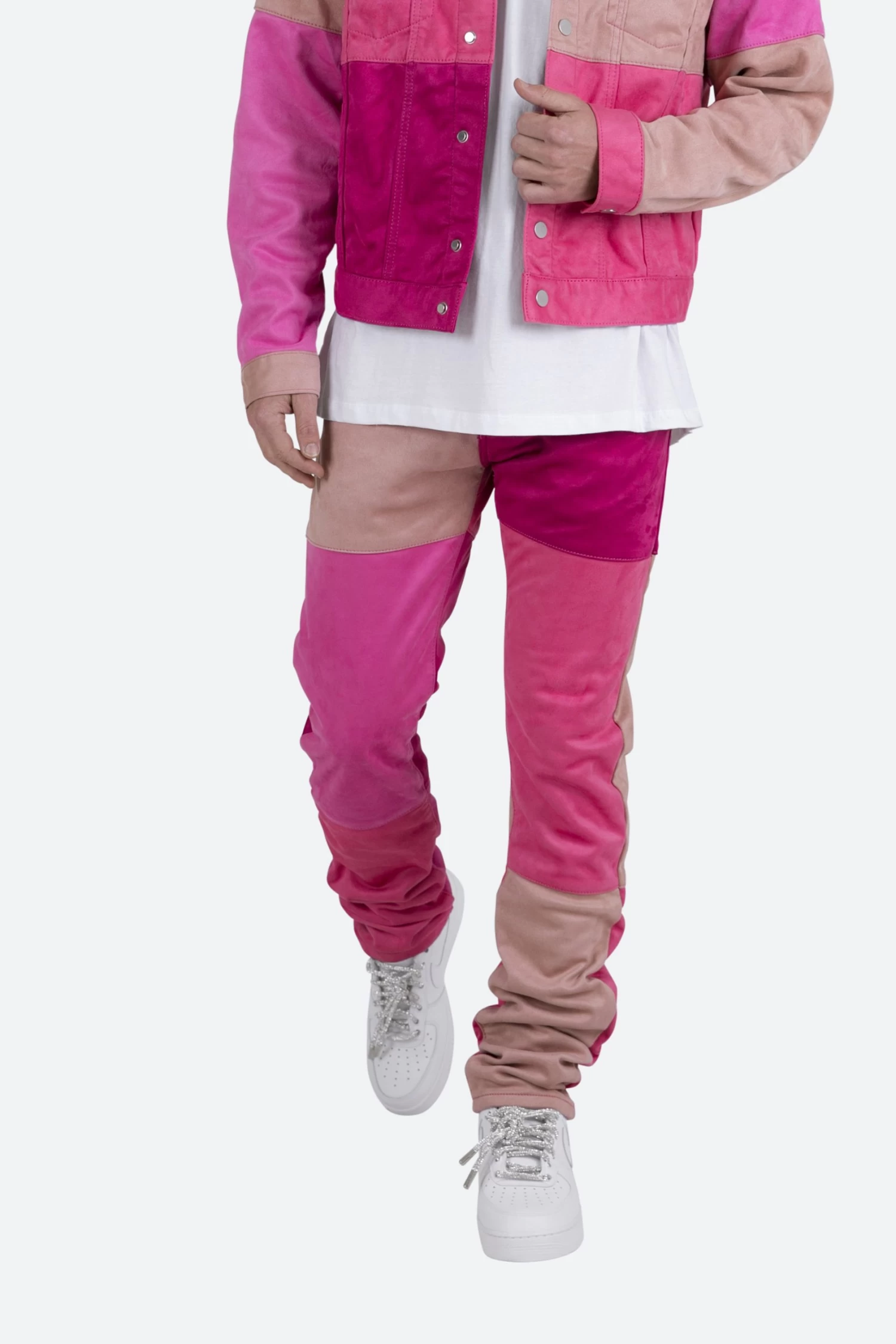 D354 Patchwork Straight Denim - Pink 9 D354 Patchwork Straight Denim - Pink - Image 7