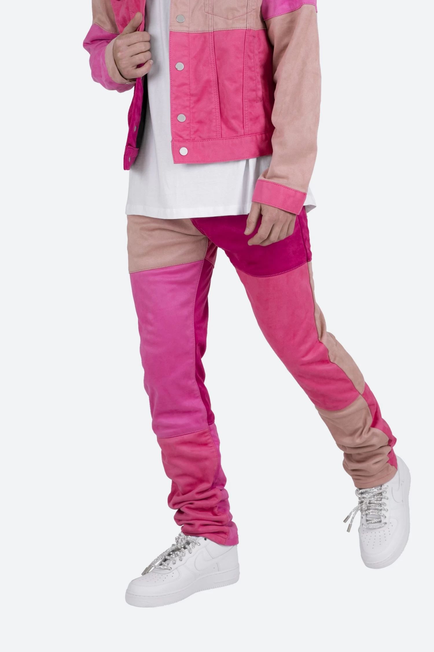 D354 Patchwork Straight Denim - Pink 10 D354 Patchwork Straight Denim - Pink - Image 8