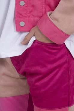 D354 Patchwork Straight Denim - Pink 20 D354 Patchwork Straight Denim - Pink -clothing D354 Patchwork Straight Denim Pink 9