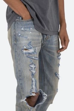 D401 Straight Denim - Blue -clothing D401 Straight Denim Blue 7