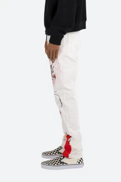 D402 Handy Work Straight Denim - White -clothing D402 Handy Work Straight Denim White 4