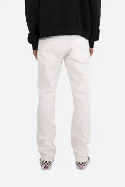 D402 Handy Work Straight Denim - White -clothing D402 Handy Work Straight Denim White 5