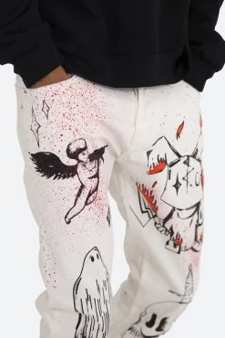 D402 Handy Work Straight Denim - White -clothing D402 Handy Work Straight Denim White 8