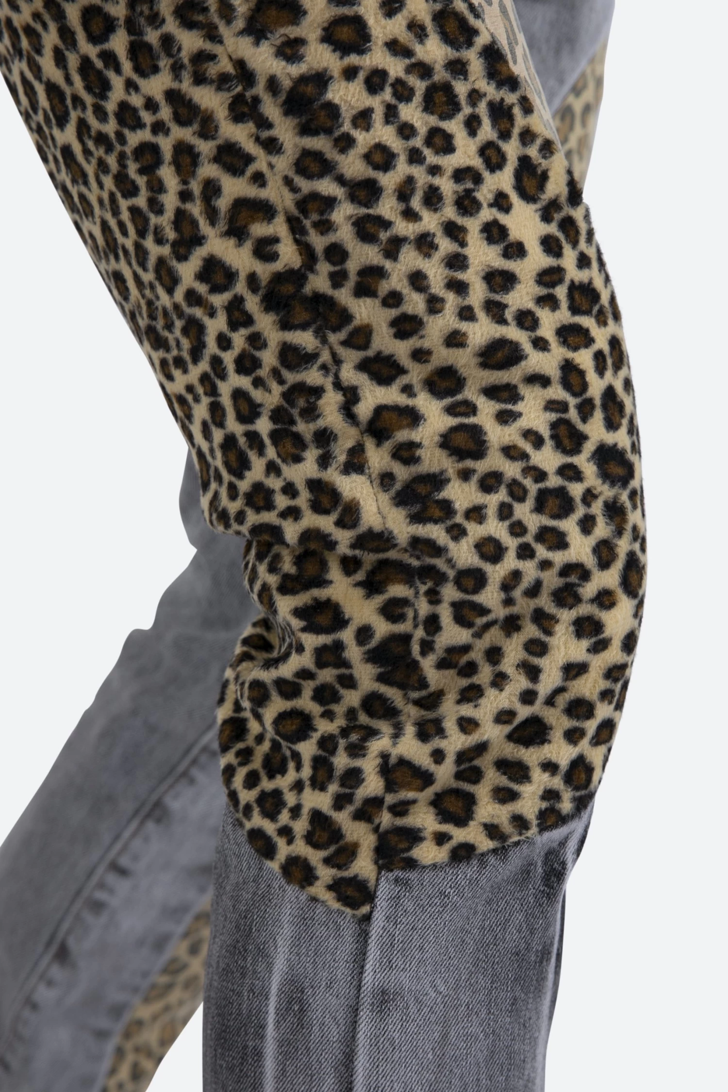 D422 Leopard Straight Denim - Black/Brown 11 D422 Leopard Straight Denim - Black/Brown - Image 9