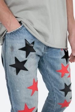 D438 Star Straight Denim - Blue/Black -clothing D438 Star Straight Denim BlueBlack 8