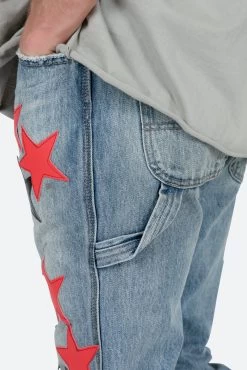 D438 Star Straight Denim - Blue/Black -clothing D438 Star Straight Denim BlueBlack 9