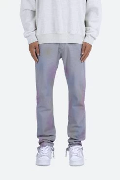 D444 Color Straight Denim - Purple