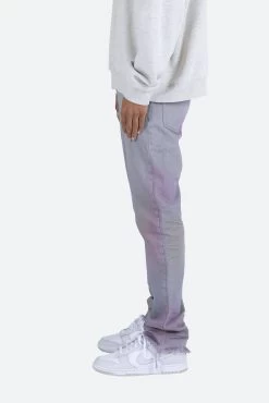 D444 Color Straight Denim - Purple -clothing D444 Color Straight Denim Purple 5