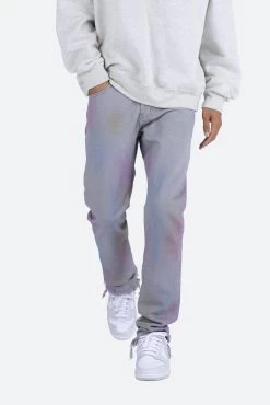 D444 Color Straight Denim - Purple -clothing D444 Color Straight Denim Purple 7